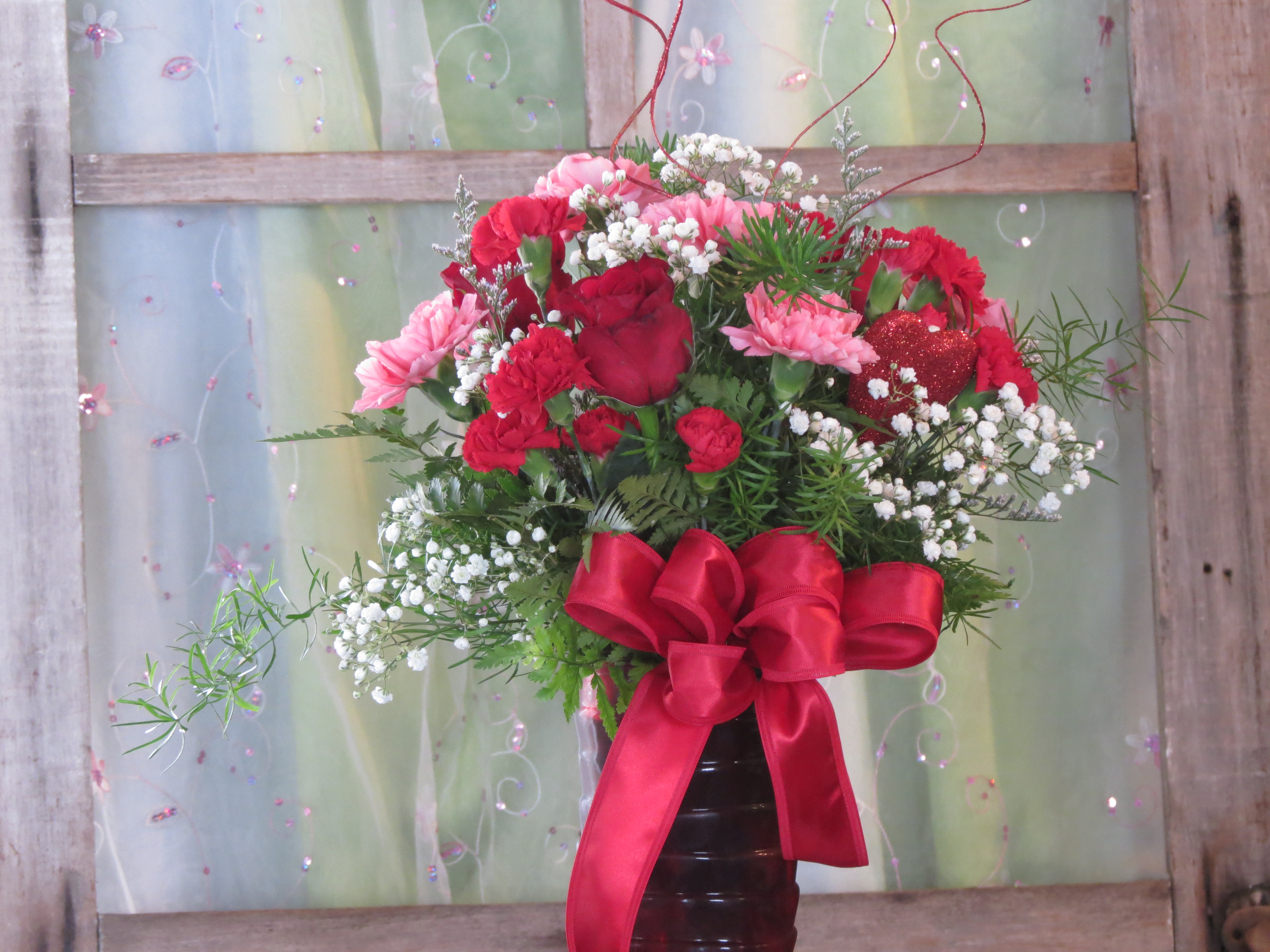 Red Vase Bouquet