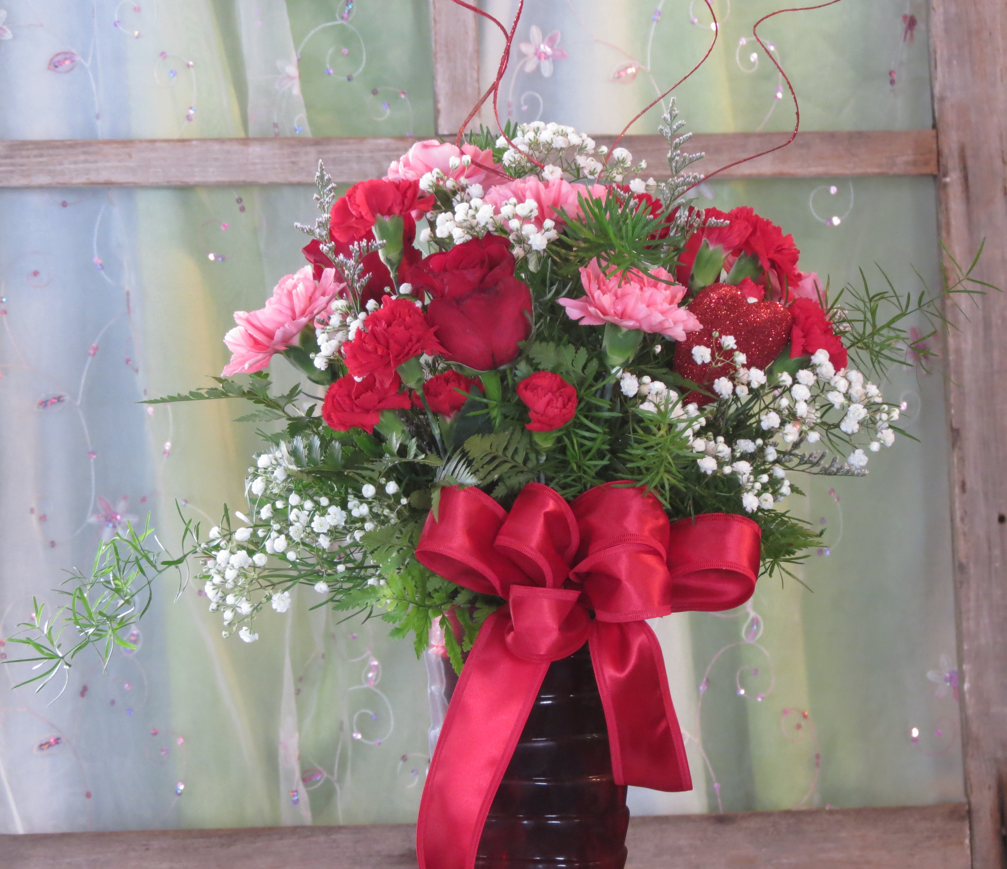 Red Vase Bouquet