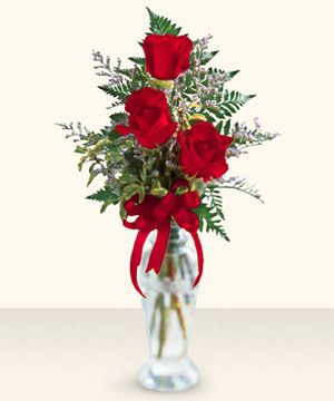 3 rose vase